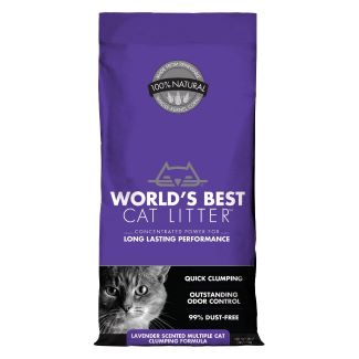 purble bag of worlds best cat litter