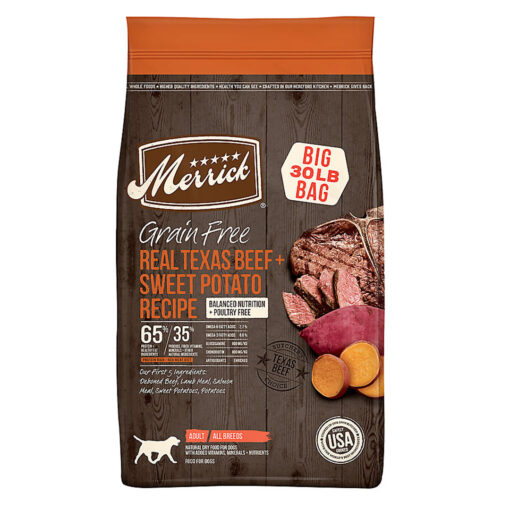Merrick Real Beef & Sweet Potato Adult Dog Food 30 LB